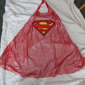 Superman Cape Red Sparkle Costume Halloween Dress Up size 8 youth